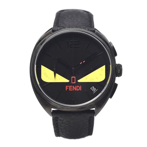 FENDI Stainless Steel Calfskin 40mm Momento Bugs Quartz 